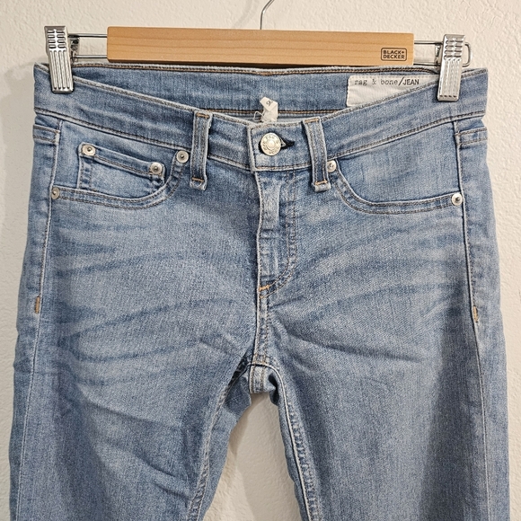 RAG & BONE Distressed Cate Skinny Jeans in Birdie Blue Size 25 - Picture 3 of 7